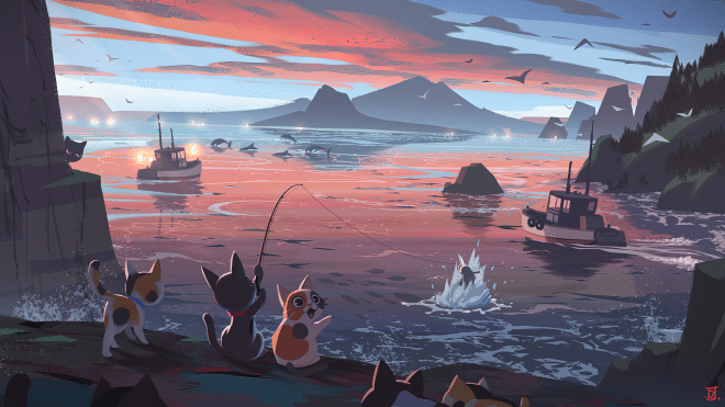Cats Fishin