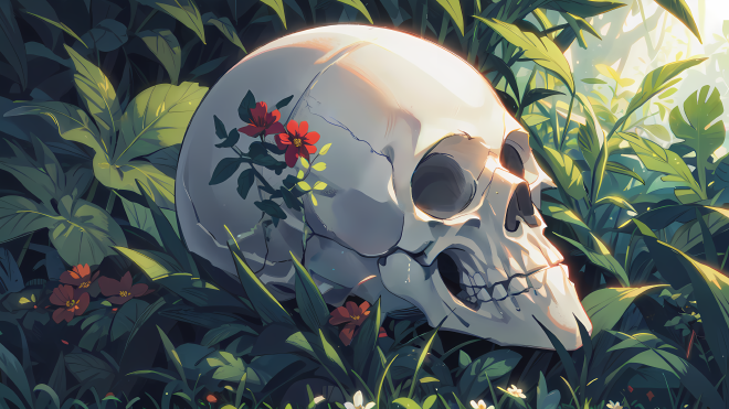 Skulls and Flowers
